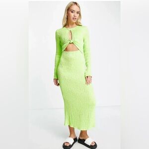 NWT Top shop Green cut out dress in Size 6